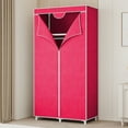 thumbnail image 5 of Linnome Simple Assembly Fabric Wardrobe Cabinet, Freestanding Closet Organizer with Storage Shelves for Bedroom and Home Use, 5 of 6