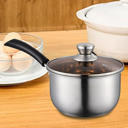 

Small Sauce Pan Utensils With Lid Long Handle Milk Pot Cookware For Home