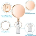 thumbnail image 2 of Retractable Nurse Badge Reel Clip Badge Holder Id Card Key Chain Lanyard Clip Students Doctor Rose Gold Badge Clip Office AccRussian Federation He Qiyong unisex, 2 of 2