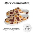 thumbnail image 6 of Rateoe Thanksgiving Turkey and Pumpkin Print Women's Men's Cotton Knit Slippers Lightweight Memory Foam Indoor House Shoes with Anti-Skid Sole-40/41, 6 of 7