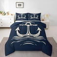 thumbnail image 2 of Erosebridal Retro Anchor Comforter Sets Queen Size, Coastal Ocean Comforters & Duvets, Nautical Theme Decor, Super Cozy, 2 of 7