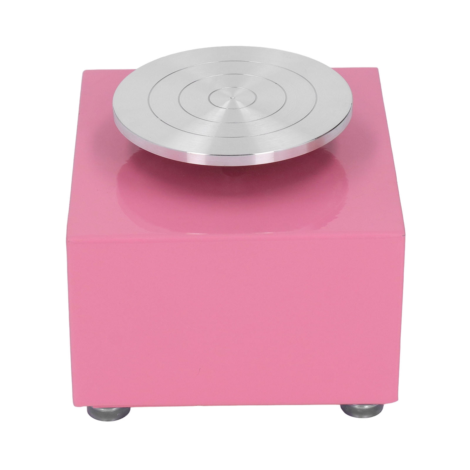 BIMZUC Mini Pottery Wheel Vivid Pink Stable Turntable Compact Size Basin Style for Kids Crafting Parent-Child Activities 100-240V EU Plug Detachable Washable Basin Clay Sculpting Tools Included