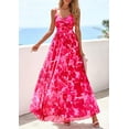 thumbnail image 4 of PRETTYGARDEN Women's Floral Maxi Dress Summer Outfits Spaghetti Strap Flowy Long Sundress Beach Vacation Boho Dresses, 4 of 9
