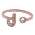thumbnail image 1 of Anillo de Mujer Inicial Letra LuckyLy, Oro Rosa 18k y Zirconia Cúbica, Modelo Layla rosa UNITALLA, 1 of 6