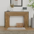 thumbnail image 3 of CQSXDA Wood Console Table in Black & Natural Finish, 47in Entryway Table, 3 of 7