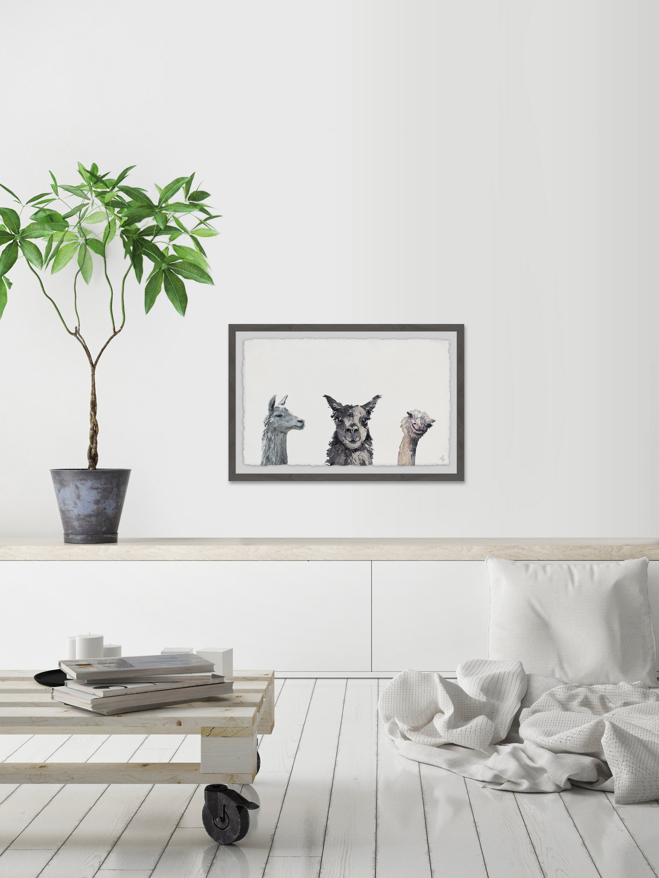 Cheeky Trio Framed Painting Print