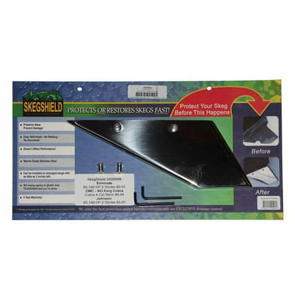 Skegshield Evinrude 85-140hp 2 Stroke Does Not Fit HO Concave Skegs Pro #: SS00506 X-Ref #: