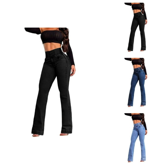 Jeans for Women 2025 Y2K High Waisted Stretch Slim Fit Flare Bootcut Jean Pants Womens Jeans Trousers