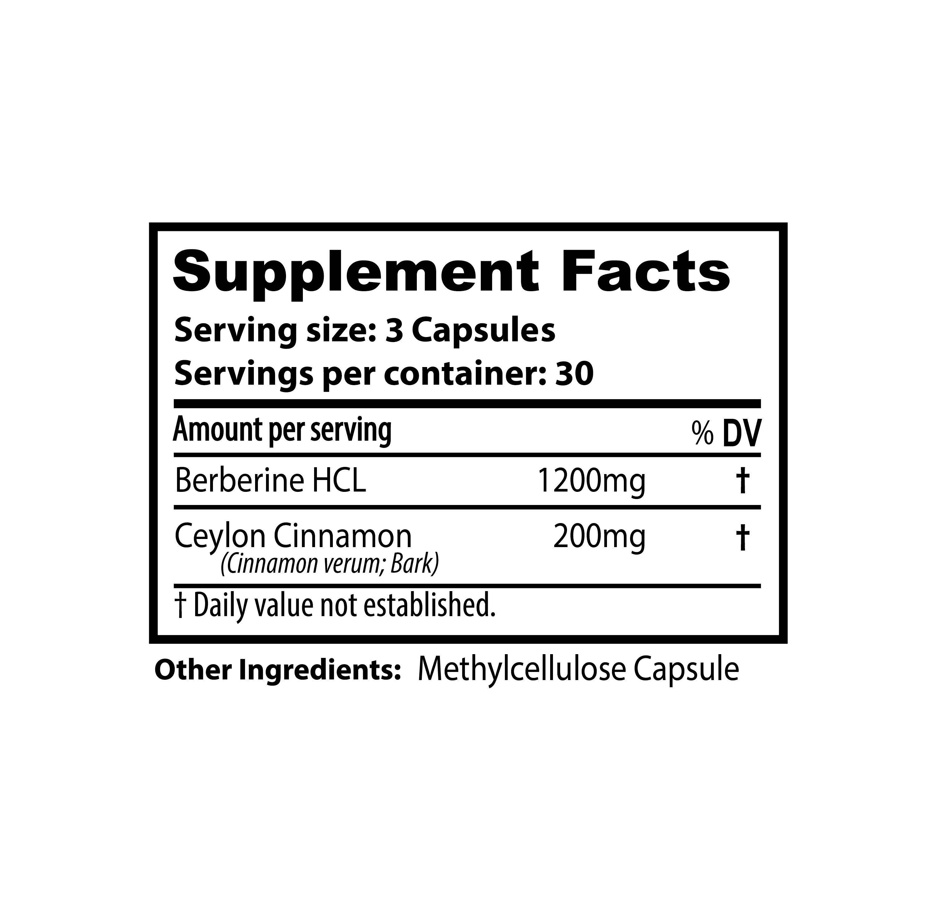 Nurture Alley Berberine Hcl 1400mg - Berberine Hcl 1200mg Plus Organic Ceylon Cinnamon 200mg - 90 Capsules - Supports Glucose Metabolism, Weight Management