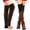 Brown+Black, variant on 2 Pairs Winter Leg Warmers Thigh High Socks Over Knee Footless Socks Knitted Long Boot Cuffs Topper Socks for Women (27.5 inches)