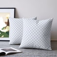 thumbnail image 2 of Pillow Covers 20x20 Set of 2, Rustic Blue Plaid Throw Pillow Covers Decorative Couch Cushion Cover, Farmhouse Vintage Grid Checkerboard Microfiber Soft Square Pillowcases for Bedroom Living Room Sofa, 2 of 9