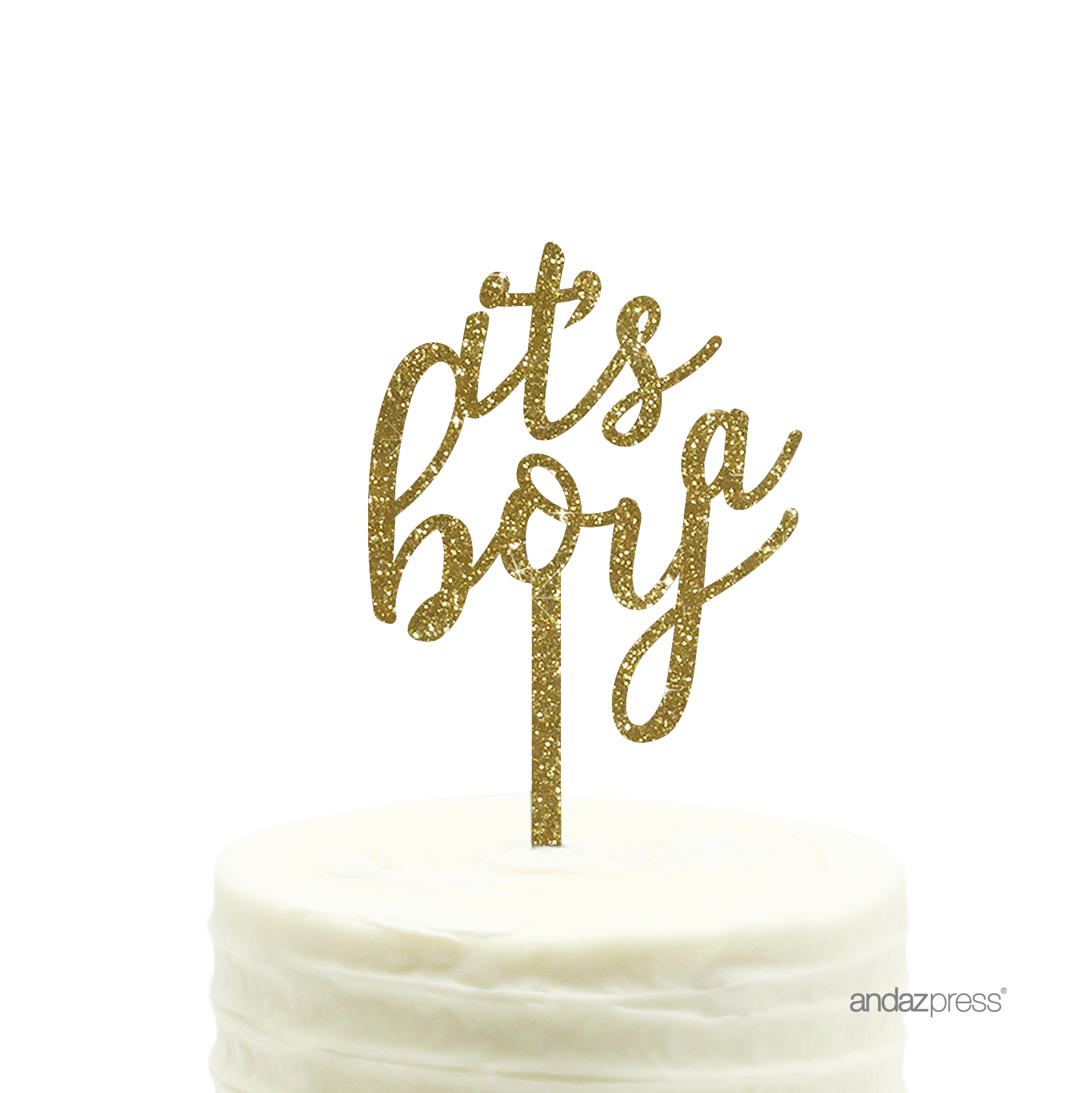 We're Having A Baby Cake Topper - Baby Shower Cake Decor - Gender Reveal  Party Decorations - Gold Glitter : : Grocery & Gourmet Food