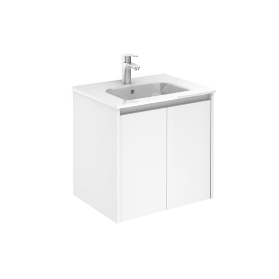 Royo Group 24" Sansa 2 Door White Vanity with Ceramic Top Sinks