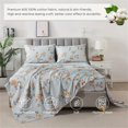 thumbnail image 4 of Lanpei Floral Vintage Bed Sheets Set 4Pcs Cal King, 100% Cotton Aesthetic Garden Style Deep Pocket Fitted Sheet Set Shabby Flower Farmhouse Bedding Set (1 Flat Sheet, 1 Fitted Sheet, 2 Pillowcases), 4 of 8