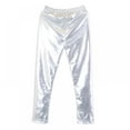 thumbnail image 2 of New Little Girls' Metallic Color Shiny Stretch Leggings Ballet Toddler Pants Trouser for 2-10 Years, 2 of 7