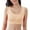 Beige, variant on Women's Ultra Thin Ice Silk Sports Bra - Plus Size Wireless Design - Removable Pads - Breathable Nylon Spandex Support