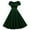 Green, variant on Women's Short Sleeve Dresses Square Neck Retro 60s Swing Elastic Waist Cinching Solid Color Summer Casual Sundress