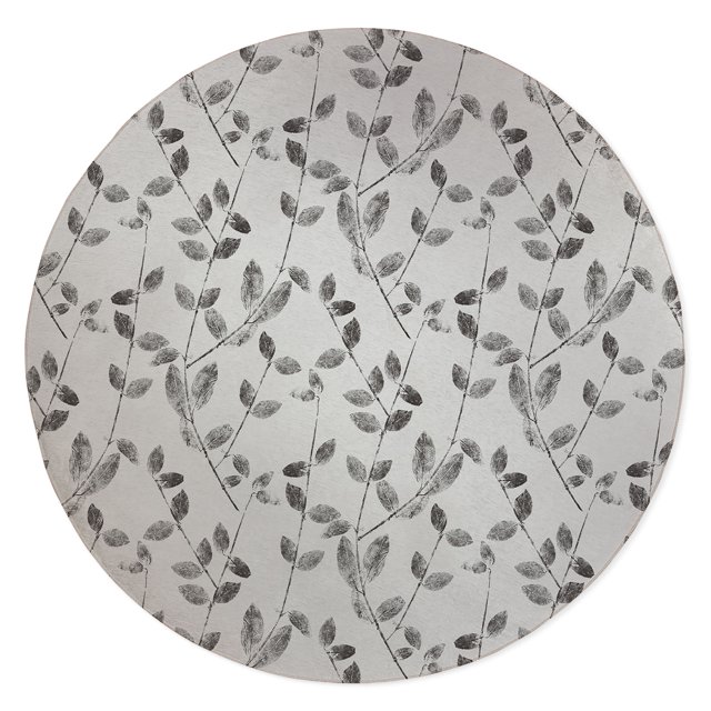 VINE LEAF IN CHARCOAL Outdoor Rug By Kavka Designs