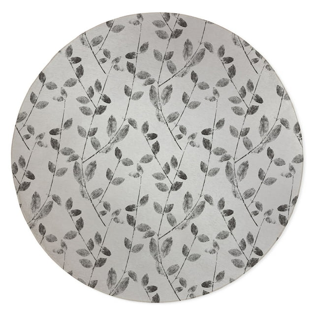 VINE LEAF IN CHARCOAL Outdoor Rug By Kavka Designs