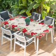 thumbnail image 2 of Valentine's Day Love Heart Table Cloths for 4 Foot Rectangle Tables, Rustic Eucalyptus Love Heart Patio Waterproof Elastic Fitted Tablecloths, Washable Rectangular Table Cover for Camping, 2 of 8