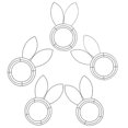 thumbnail image 1 of Metal Frame Linear Easter Flower Garden Tinsel Easter DIY Craft, 1 of 5