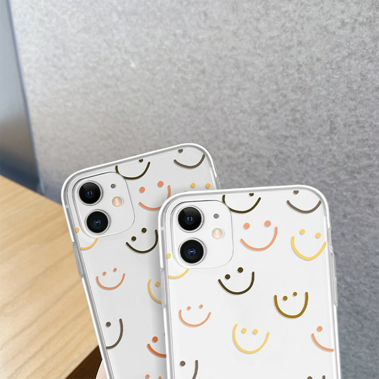 MINSCOSE Compatible with iPhone 12 Clear Case, Colorful