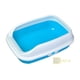 thumbnail image 3 of Caja de arena para gatos abierta, caja de arena elevada, contenedor de arena para gatos, caja de arena para mascotas, Azul Medio, 3 of 9