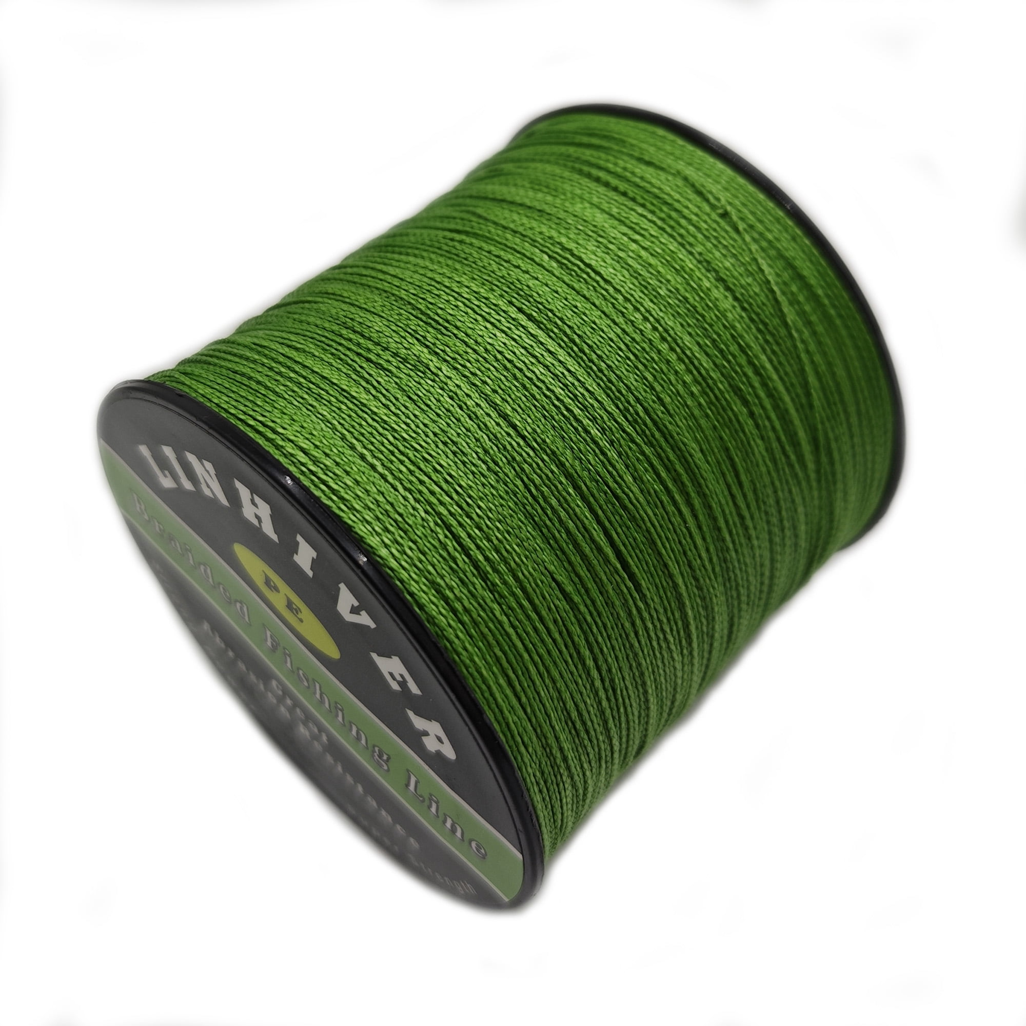 LinHiver Braided Fishing Line, Strong Power, Great Abrasion Resistance, Thin Diameter, No Stretch, Low Memory and High Sensitivity(328Yds, 4 strands, 50LB, military green)