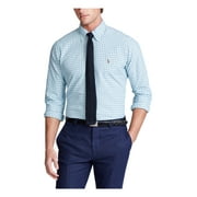 RALPH LAUREN Mens Blue Patterned Long Sleeve Button Down Casual Shirt 2XB