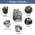 thumbnail image 5 of PVC Transparent Backpacks Clear Backpack for Travel and Outings Blossoming Lotus, 5 of 7