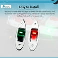 thumbnail image 5 of MARINE CITY 12V Flush Mount LED Navigation Lights - Red & Green, Stainless Steel, Waterproof for Boats, Yachts Pack of 2, 5 of 7