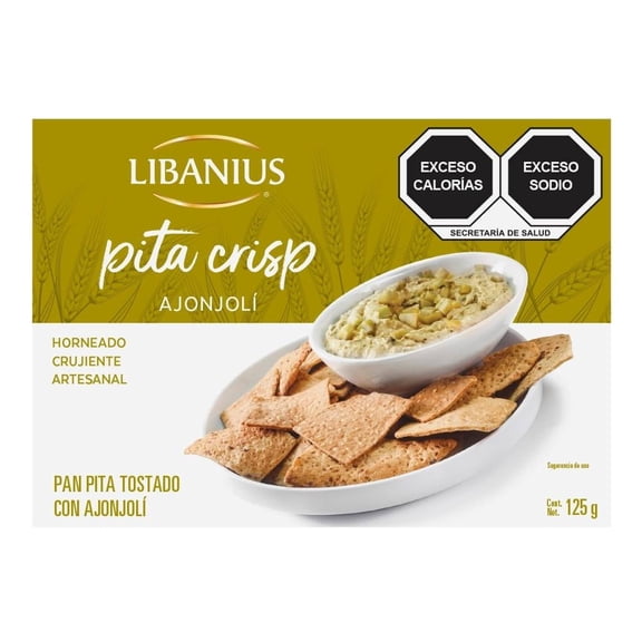 Pan pita crisp Libanius Pita Crisp tostado con ajonjolí 125 g