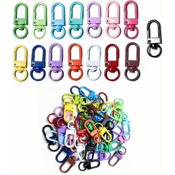 60 Pcs Metal Lobster Claw Clasps with Trigger Snap, Jewelry Making Connectors for Key Chains, Bag Charms, Diy Craft Projects