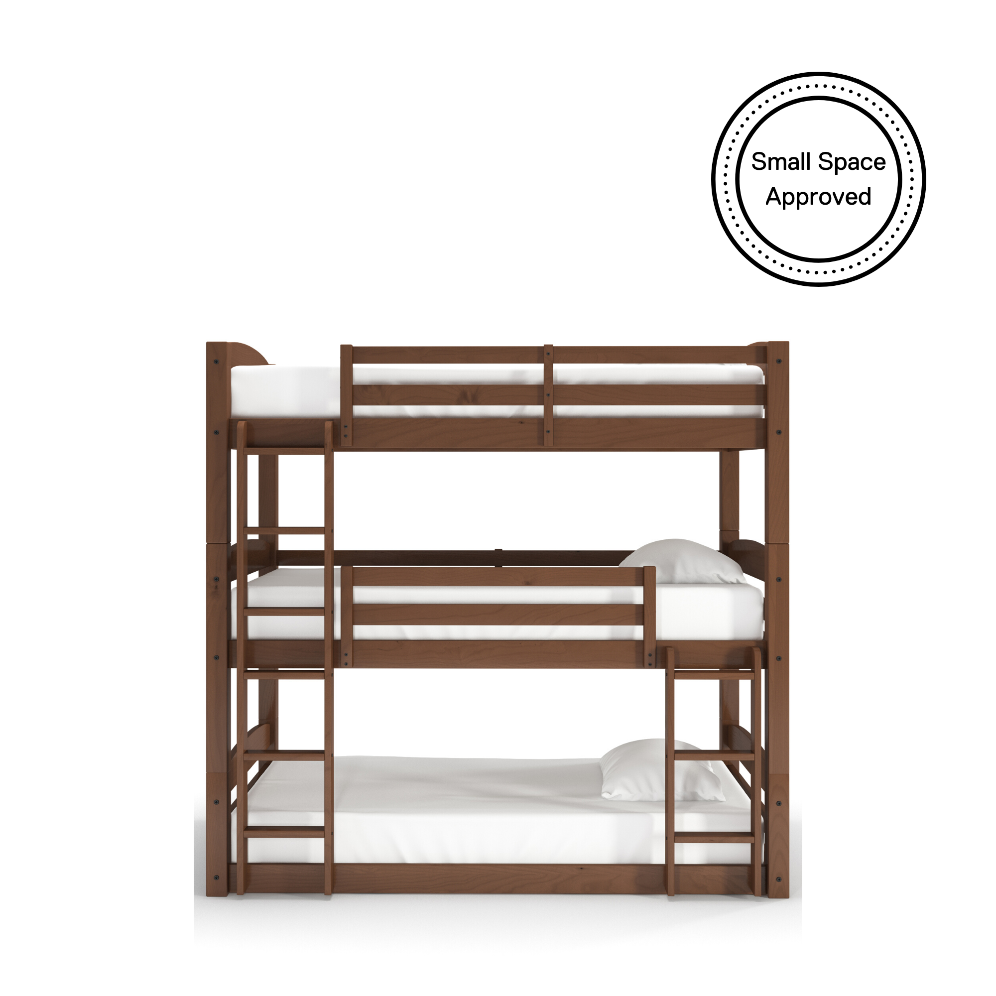 Better Homes & Gardens Tristan Kids' Convertible Triple Bunk Bed, Twin Over Twin Over Twin, Mocha - image 5 of 8