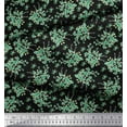 thumbnail image 2 of Soimoi Black Cotton Duck Fabric Leaves & Rose Floral Print Fabric by the Yard 42 Inch Wide, 2 of 3