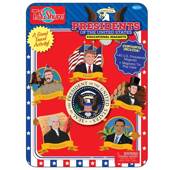 T.S. Shure Presidents of the United States Educational Magnets Tin