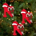 thumbnail image 6 of Sulaicai 26 Letter Ornaments Christmas Tree Decoration -2D Acrylic Christmas Letter Christmas Tree Hanging Pendant Xmas Alphabet Letters for Christmas Tree Craft Christmas Ornaments (N), 6 of 7