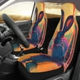 thumbnail image 2 of Honeii Neon Rabbit In Archway Print Car Seat Covers 2 Pieces, Full Set Universal Seat Covers for Cars, Waterproof Auto Seat Protectors, 2 of 7