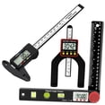 thumbnail image 3 of Calibrador digital 3 uds., regla de ángulo de transportador Digital de 6 pulgadas, nivel de burbuja para carpintero DIY, 3 of 7