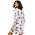 thumbnail image 2 of FORMRS Womens Long Sleeve Nightgowns Crew Neck Sleep Shirt Soft Pajamas Sizes S-3XL, Purple Halloween Gooses, 2 of 8