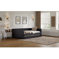 thumbnail image 6 of Newest Full XL Size Upholstered Daybed with Trundle , LED, Black, 6 of 9