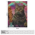 thumbnail image 4 of Orinice Cute Cat Warm Lightweight Blanket Soft Fleece Blankets for All Seasons - Decorative Throw Blanket for Living Rooms, Sofa, Office - Cow Gifts Blanket - Multiple Sizes Available 60x80in, 4 of 6
