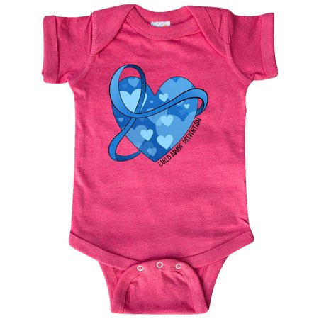 

Inktastic Child Abuse Prevention-Ribbon Around Heart Gift Baby Boy or Baby Girl Bodysuit