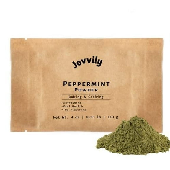Jovvily Peppermint Powder - 4oz - Refreshing - Cool Taste - Delicious Ingredients