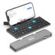 thumbnail image 3 of Mini teclado inalámbrico Bluetooth plegable con soporte magnético Teclado de aleación de aluminio para iPad, iPhone, tableta Samsung Teclado recargable, 3 of 5