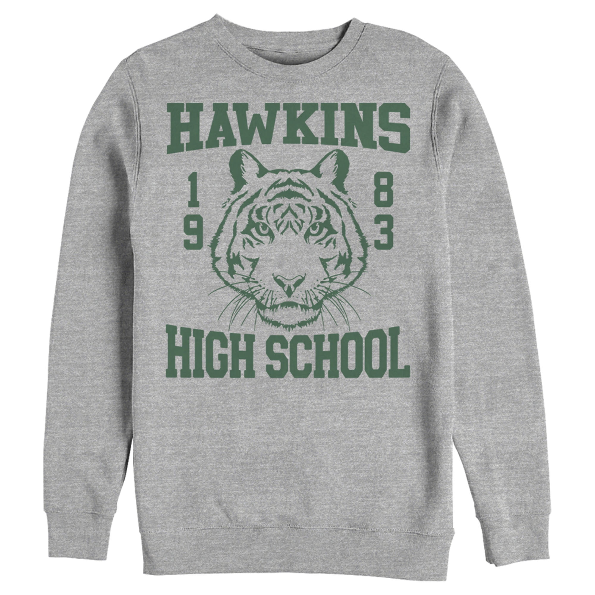 Men's Stranger Things Hawkins High School Tiger 1983  Sweatshirt Athletic Heather Medium