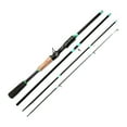 thumbnail image 5 of 1.65m-2.1m 4/5 Section Fiberglass Spinner Baitcasting Fishing Rod M Tone Fish Pole Carp Fishing Tackle Accessories Raw Leather Straight Handle 2.1M, 5 of 9
