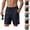 Dark Blue, variant on HAJWOH Mens Athletic Shorts Gym Sport Running Shorts with Zipper Pockets Comfy Elastic Waist Cycling Short Pants