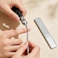 thumbnail image 4 of Black Anti-Slip Grip Gear Lock Nail Clipper Set, Ultra-Sharp Curved Blades for Precise Access to Grooves, Heavy Duty Pedicure Tool for Men & Seniors, 4 of 7