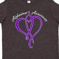 thumbnail image 4 of Inktastic Alzheimer's Awareness Purple Ribbon Heart Boys or Girls Toddler T-Shirt, 4 of 5